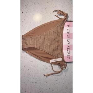 NWT Victoria's Secret Swim Tan Crochet String Bikini Bottom Size XL